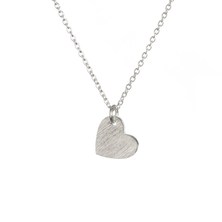Brushed on sale heart necklace