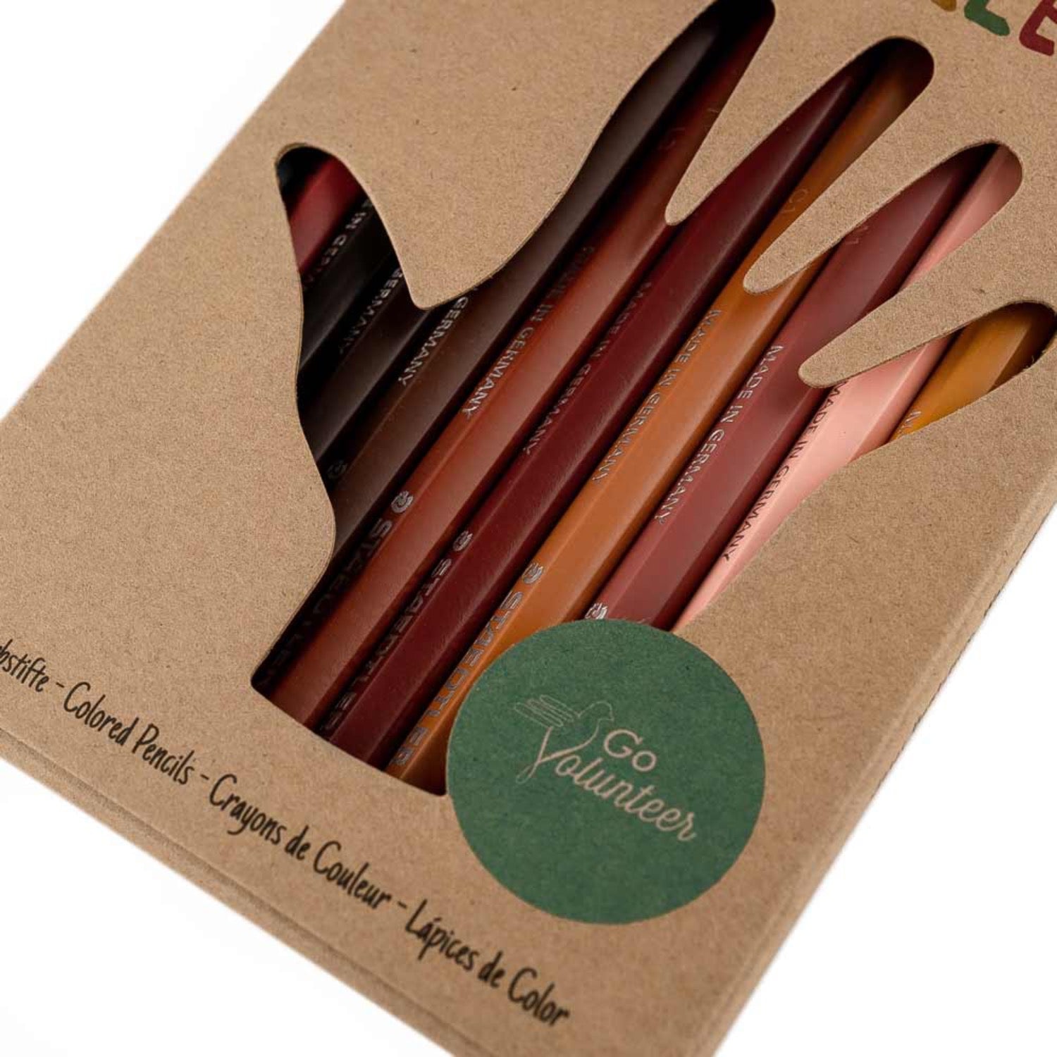 Skin toned colouring pencils