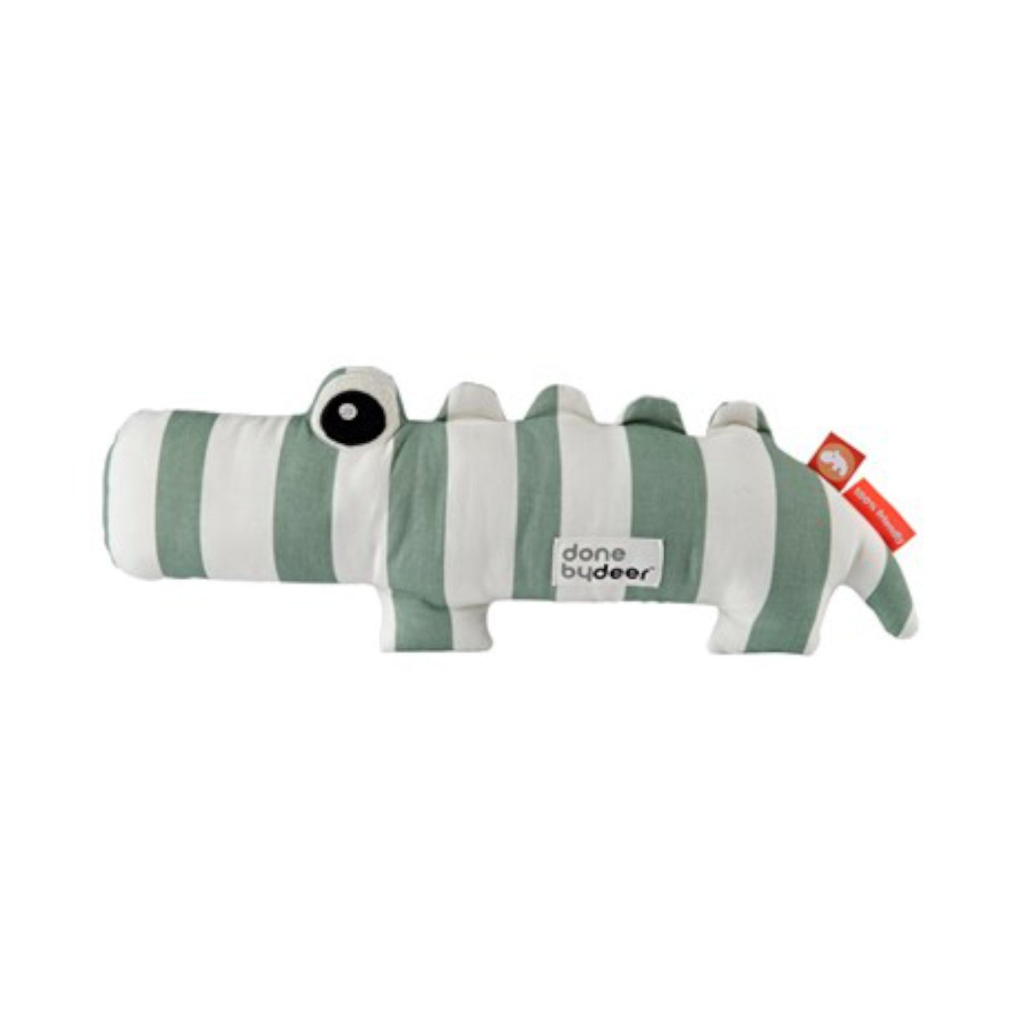 Done by Deer Croco Soft Toy Green Stripe