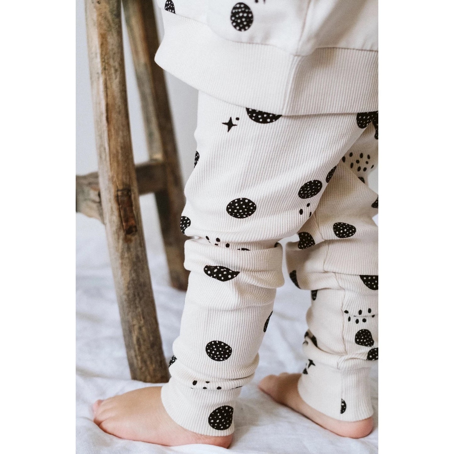 Moonkids Collective Leggings - Oatmeal Lunar