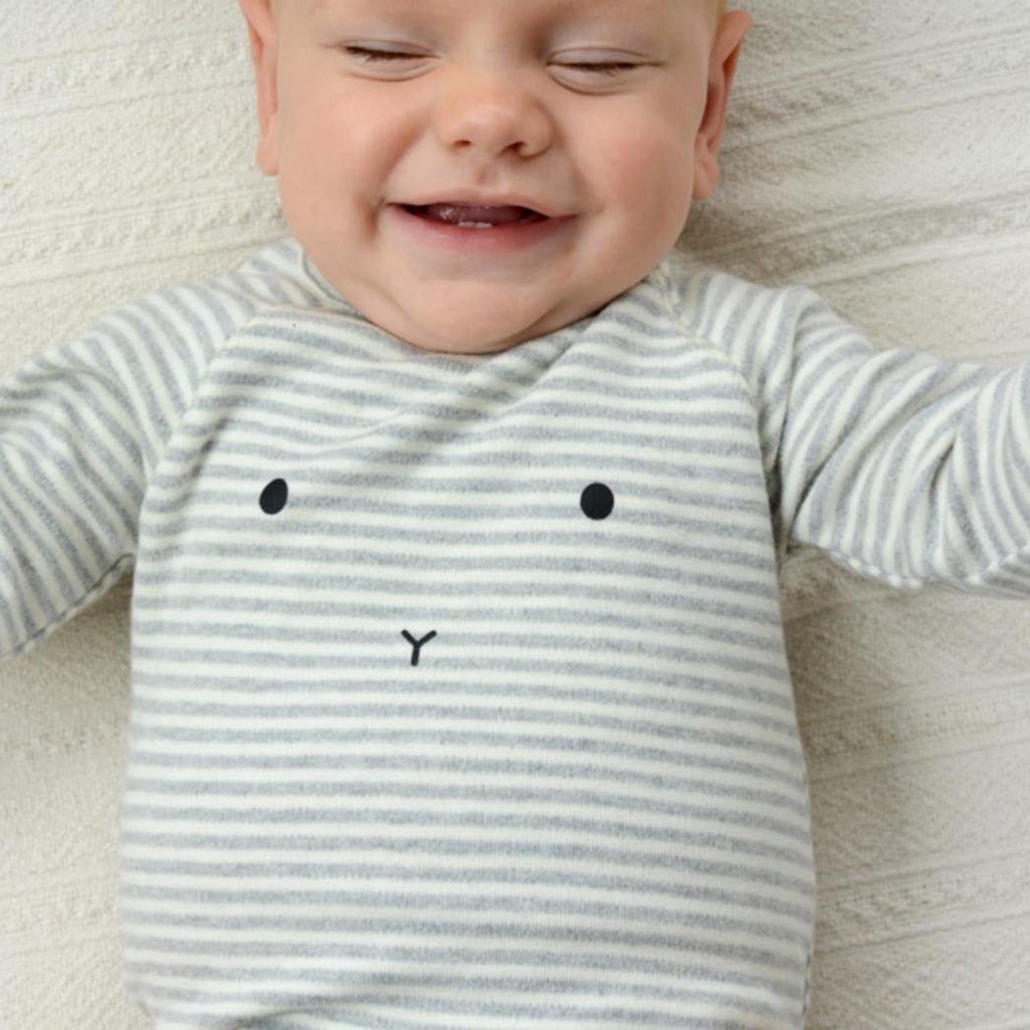 Organic Zoo Bodysuit - Stripy Bunny