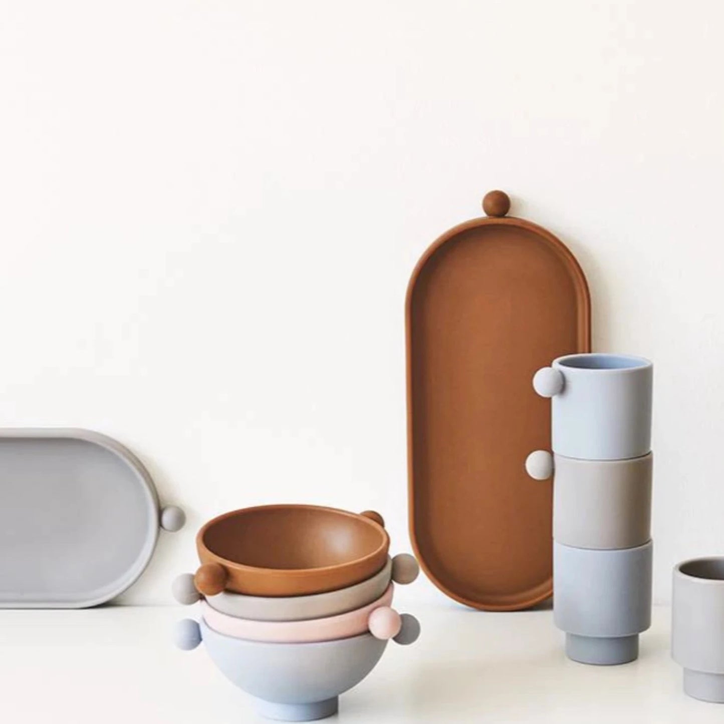 Tiny Inka Bowl Set - Caramel/Rose