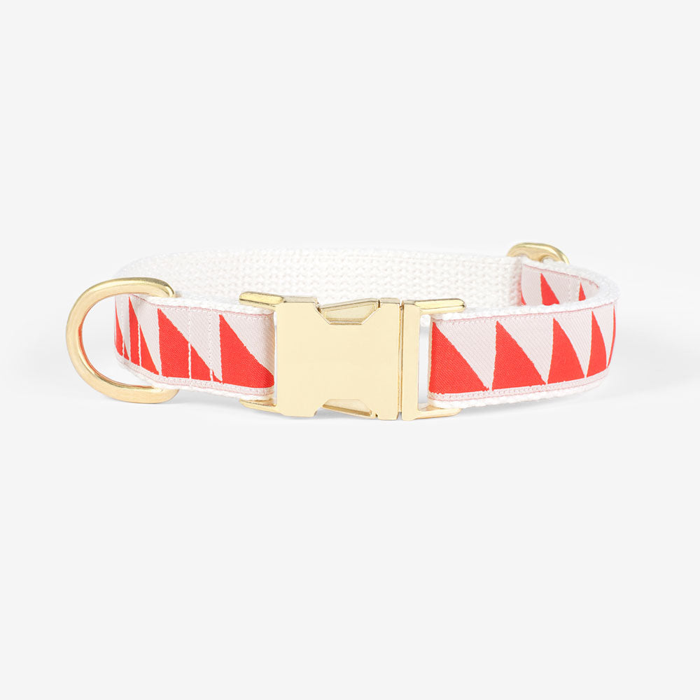designer dog collar red adjustable