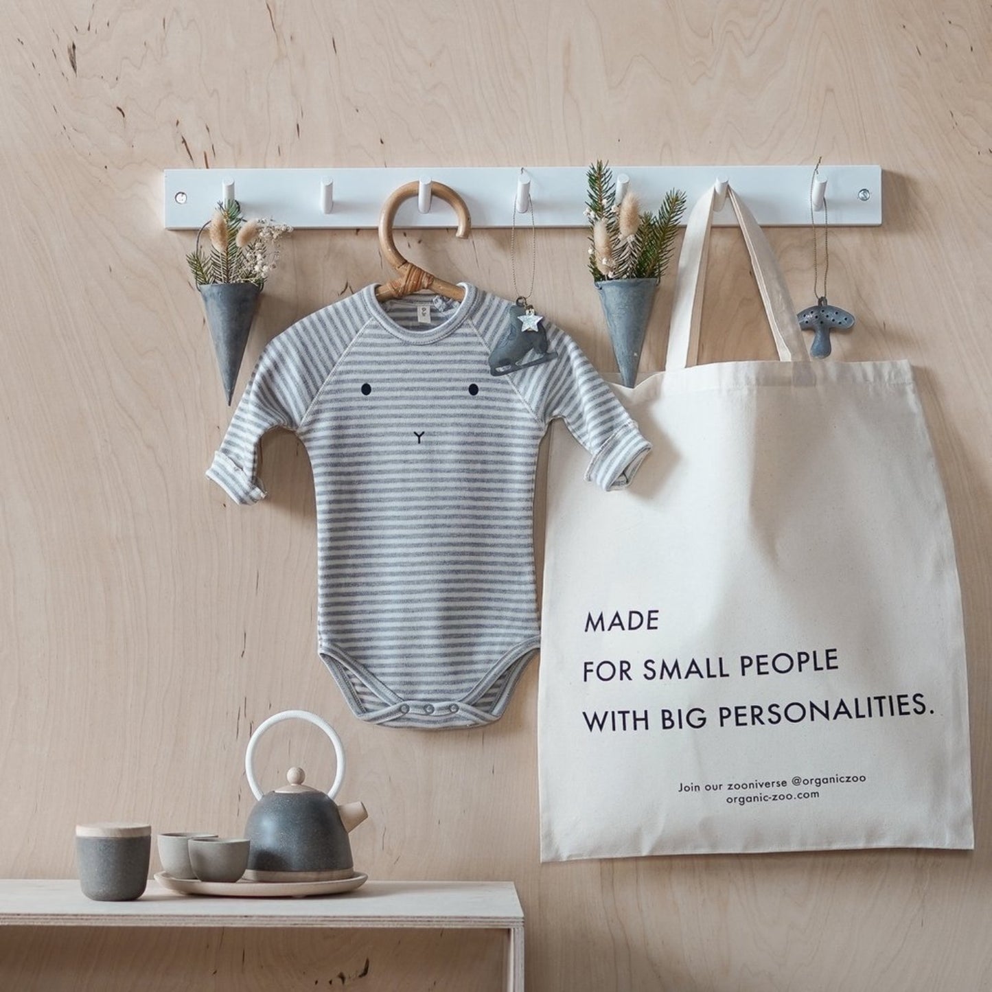 Organic Zoo Bodysuit - Stripy Bunny