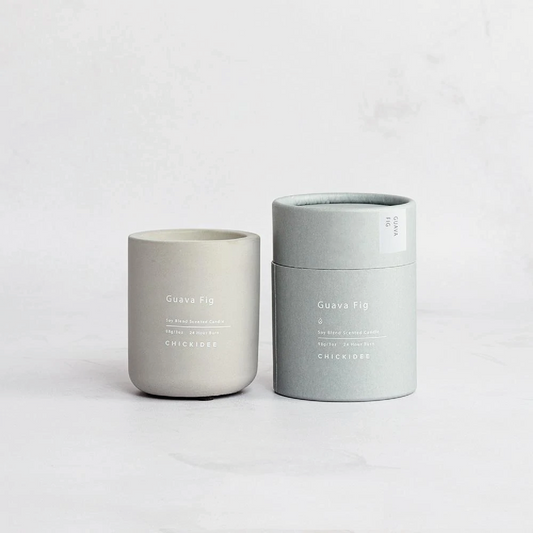 Guava & Fig Leaf Concrete Candle - 24h