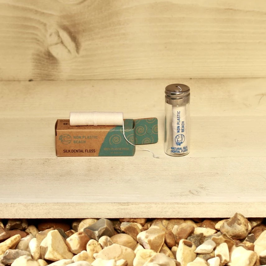 plastic free silk minty dental floss natural sustainable green bathroom