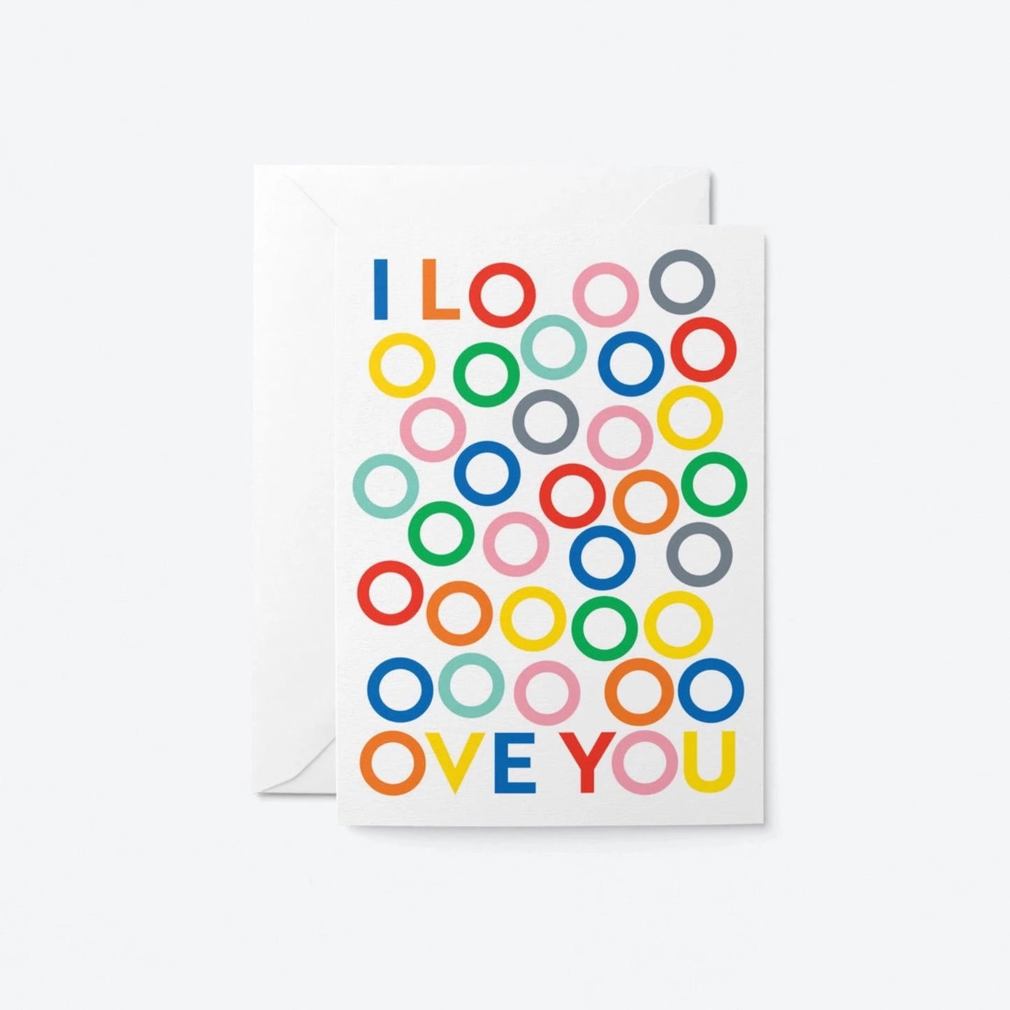 I Love You Circles Greetings Card