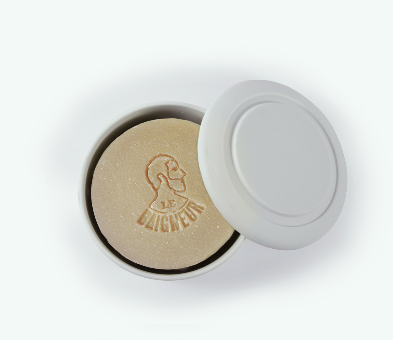 Le Baigneur Savon a Barbe No.2 Porcelain Shaving Bowl & Soap 150g artisan French gents grooming gift for men sustainable eco design plastic free packaging