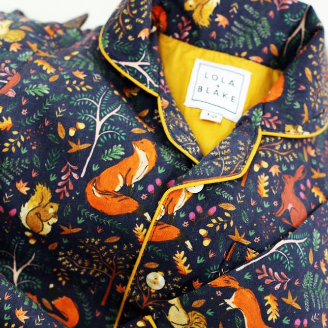 Lola & Blake - Woodland print kids pyjamas