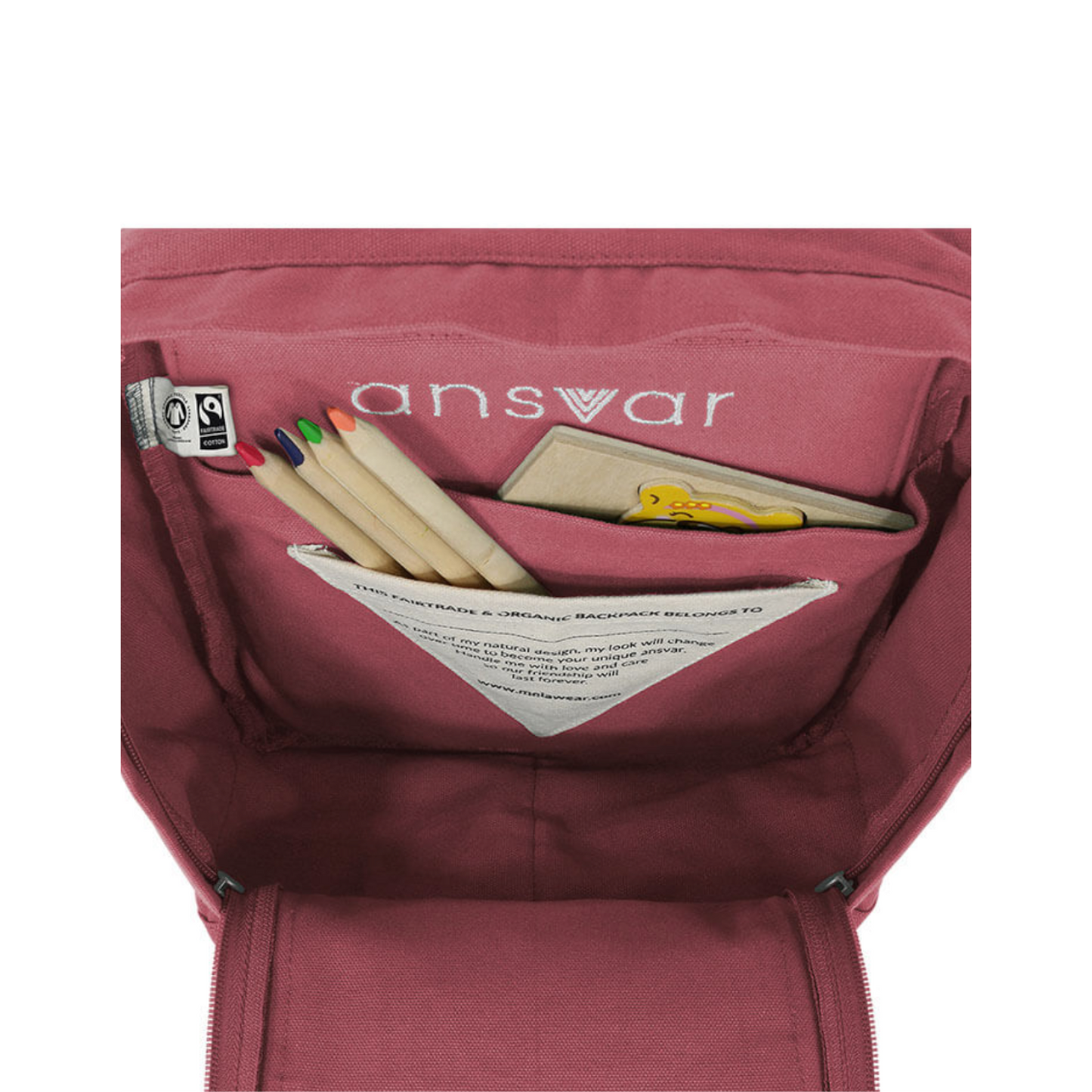 mini backpack, small backpack for women Melawear mini ansvar vintage red rucksack