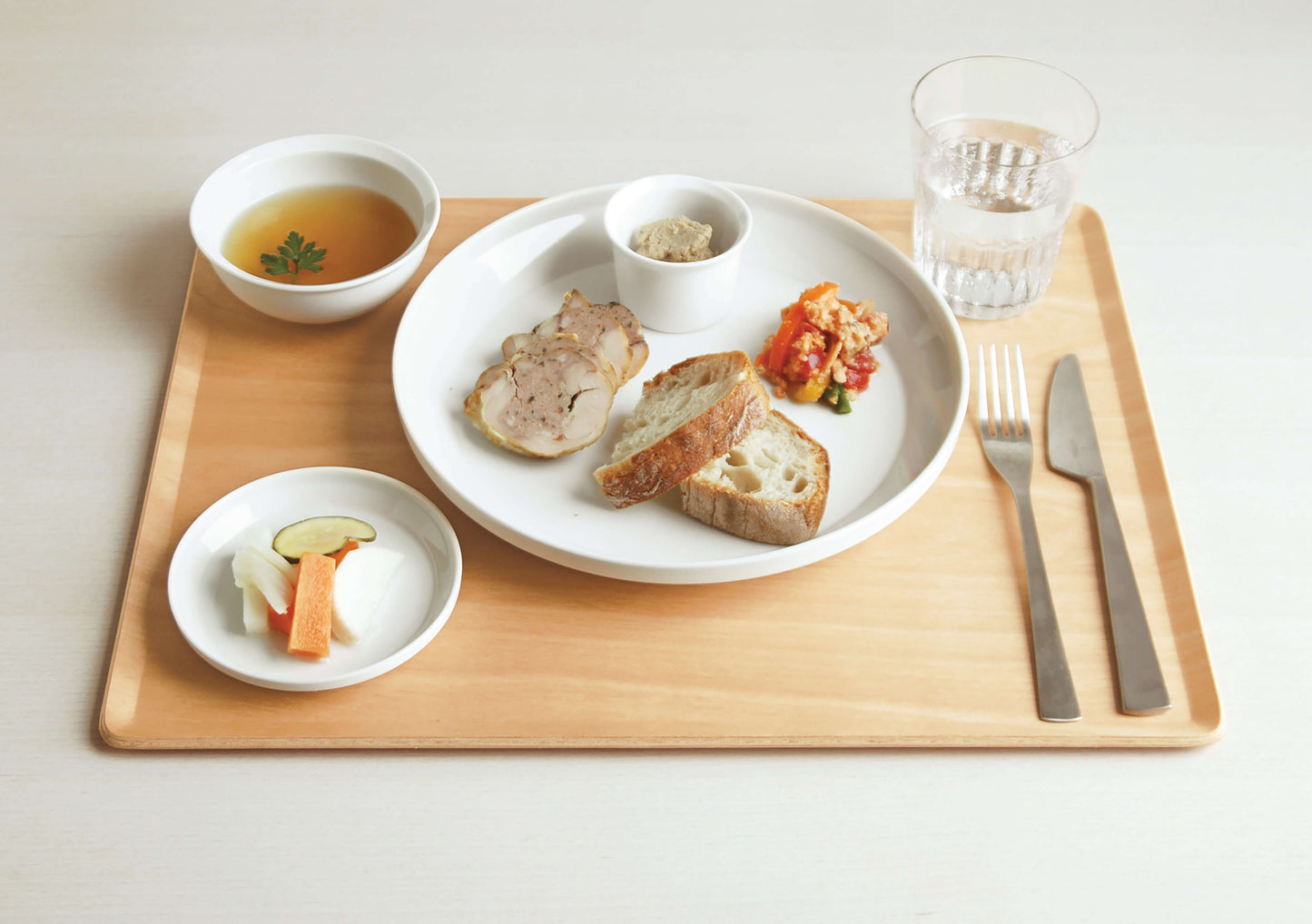 430x280 large birch ply plywood Japanese minimalist design tray natural materials