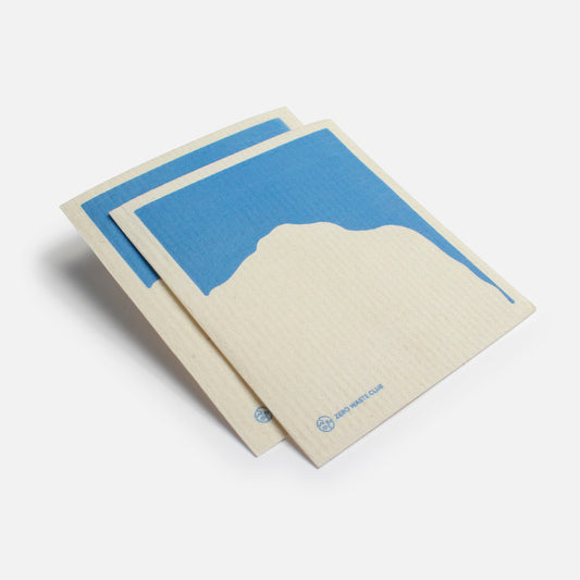 Reusable natural sponge cloths (2 pack)