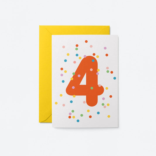 4th Birthday Card