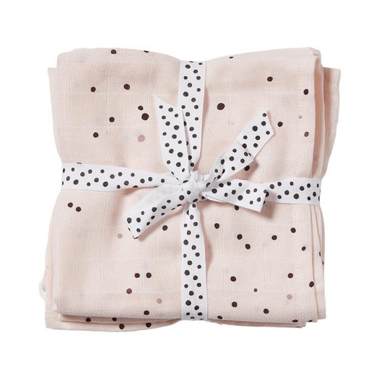 Done by Deer Dotty Burp Cloth 2 Pack (Powder)