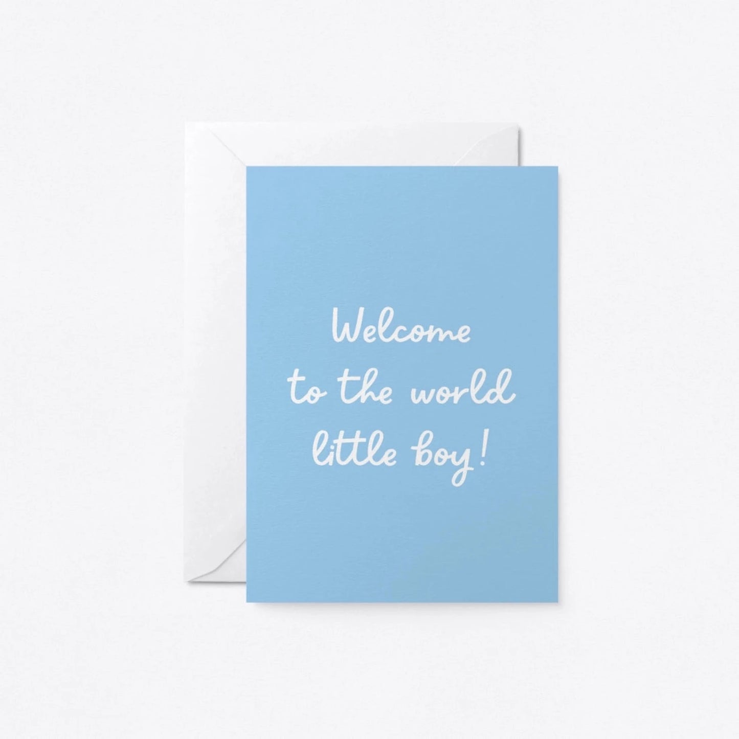 Welcome to the world little boy greetings card