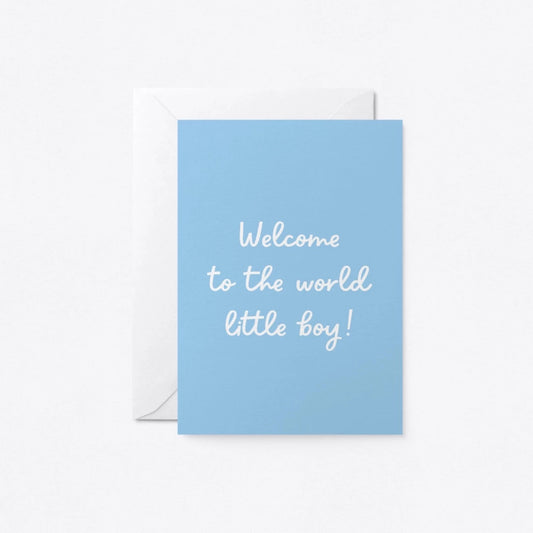 Welcome to the world little boy greetings card