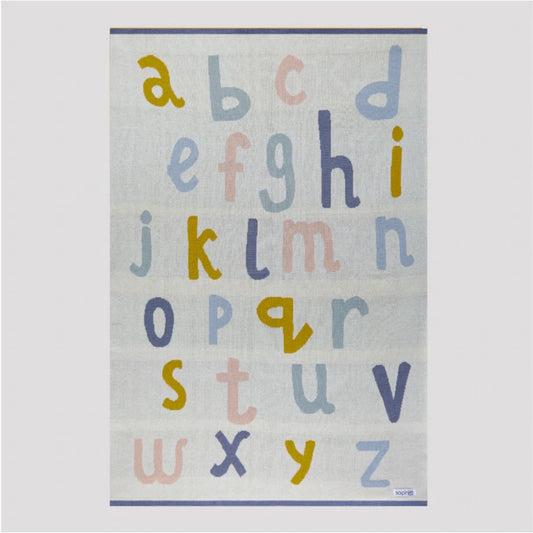 Sophie Home Knitted Baby Blanket - Alphabet