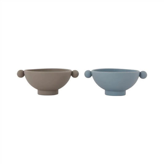 Tiny Inka Bowl Set - Dusty Blue/Clay
