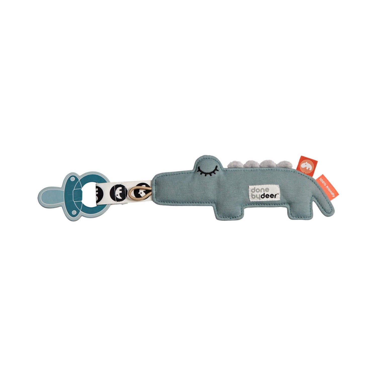 cozy and patterned crocodile toy for baby
