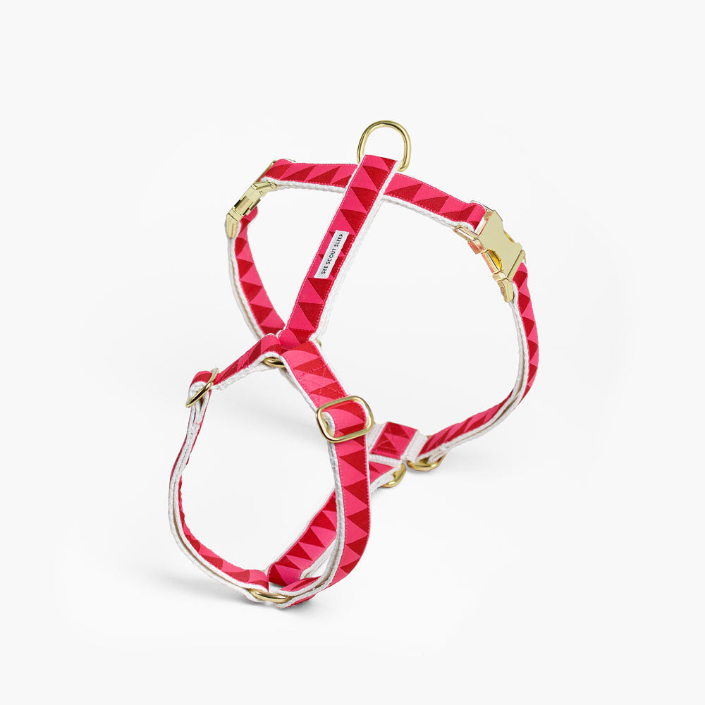 designer dog harness pink adjustable