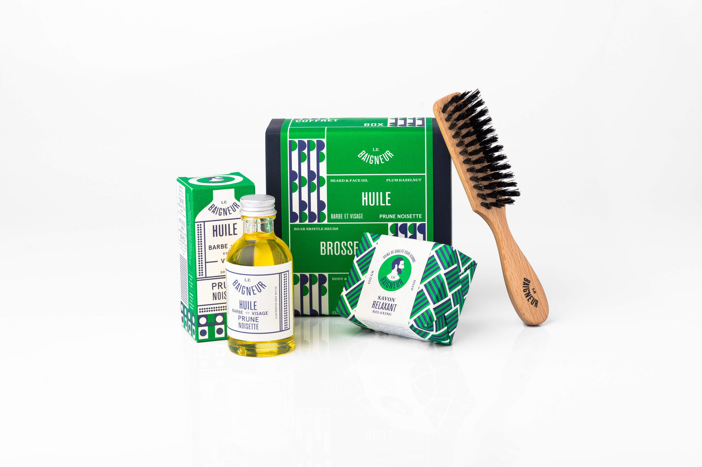 Le Baigneur Coffret trio barbe: Beard gift box sustainable eco present for men
