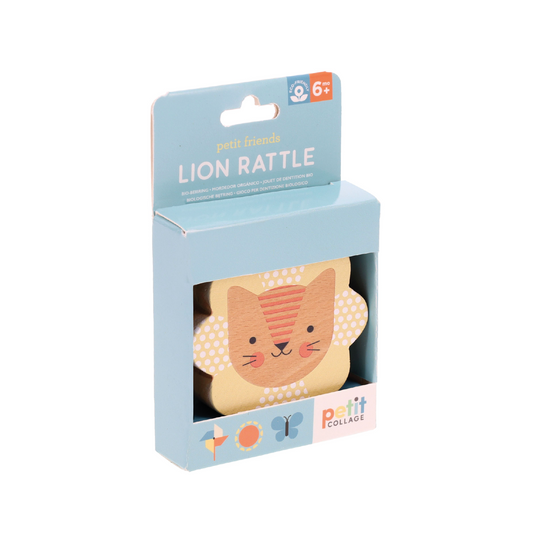 Lion Wooden Rattle