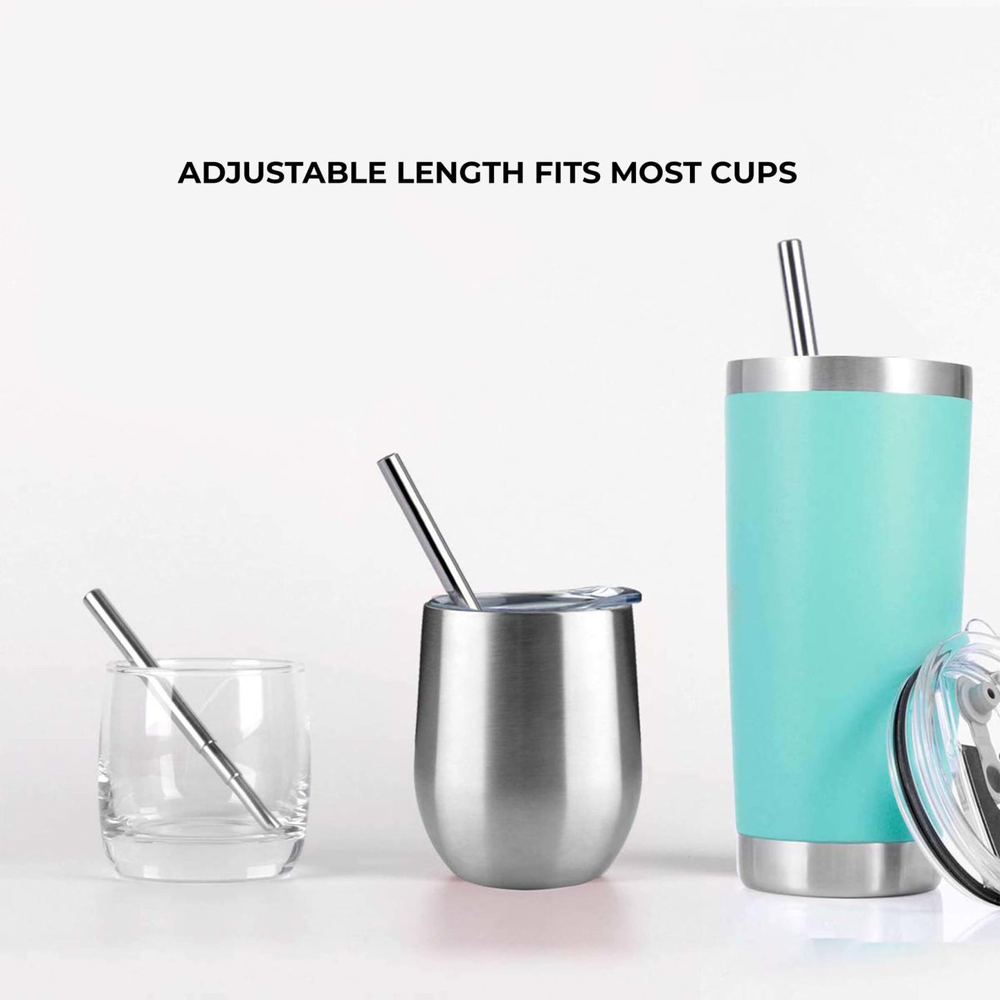 collapsible metal straw stainless steel with travel case