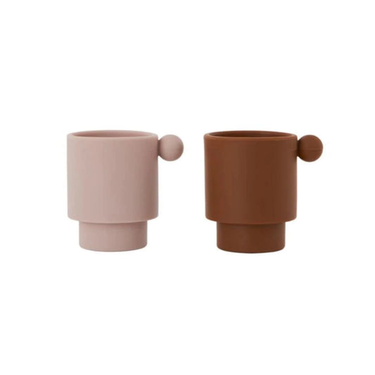 OYOY Tiny Inka Cup Set - Caramel/Rose