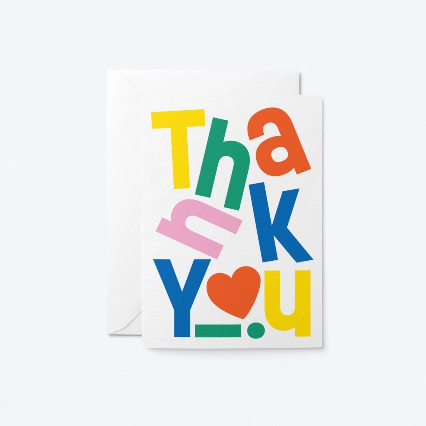 Multicoloured Thank You Greetings Card
