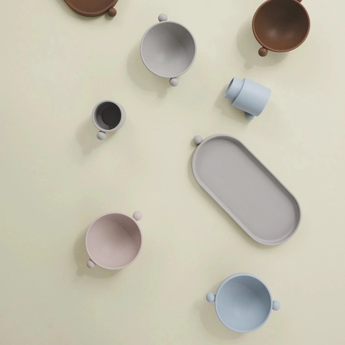 Tiny Inka Cup Set - Dusty Blue/Clay
