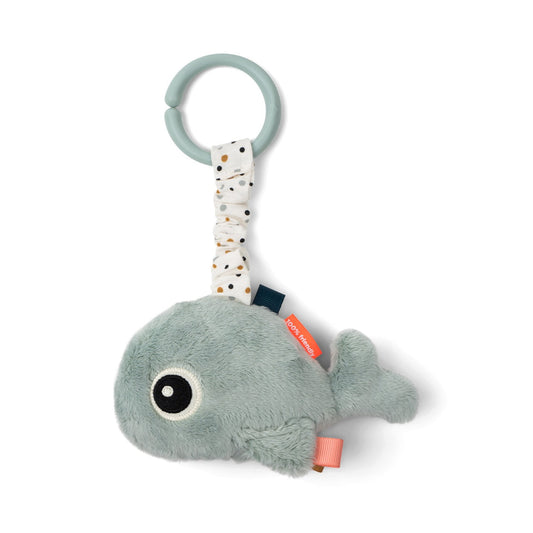 Plush, cuddly blue whale toy