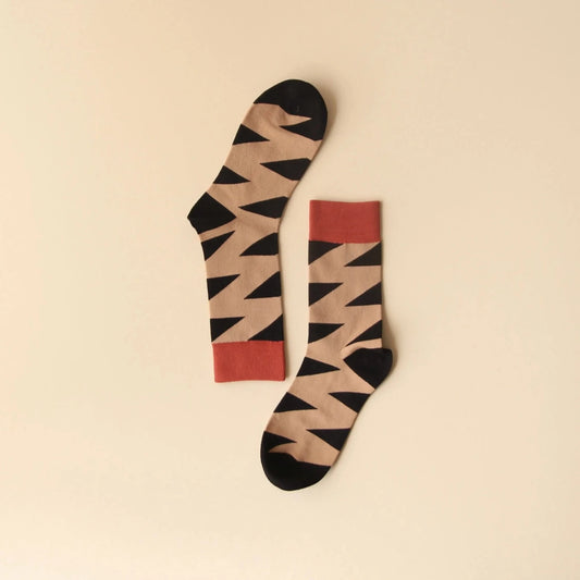 Wazi Unisex Designer Socks - Zigzag