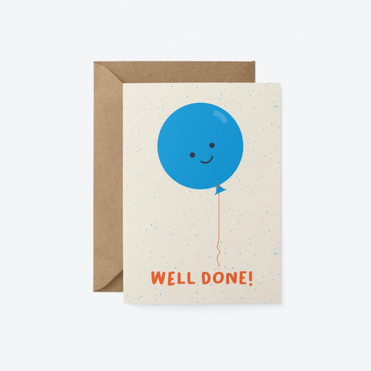 Well Done Balloon Greetings Card