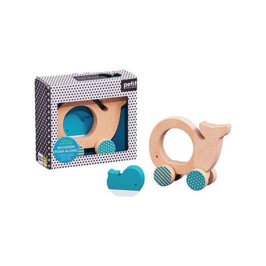 Petite Collage Push Along Whale