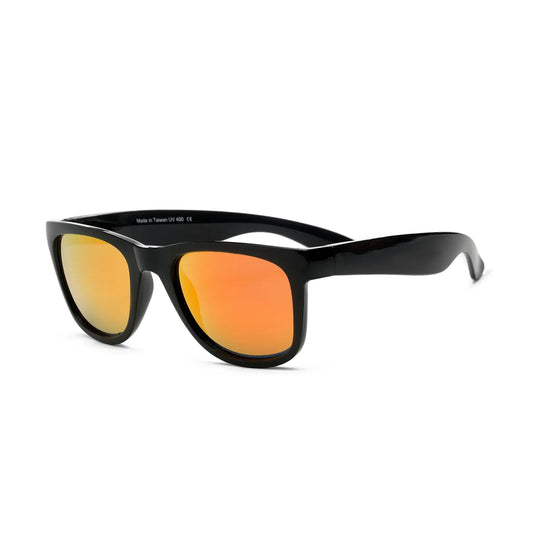 Adult Sunglasses - Black with Orange Lenses