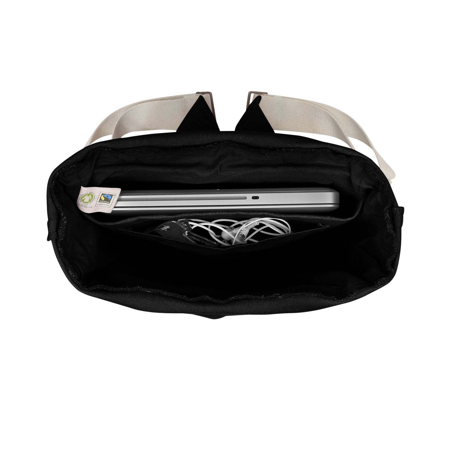 melawear ansvar black rucksack rolltop bag organic cotton fairtrade ethical sustainable  eco design