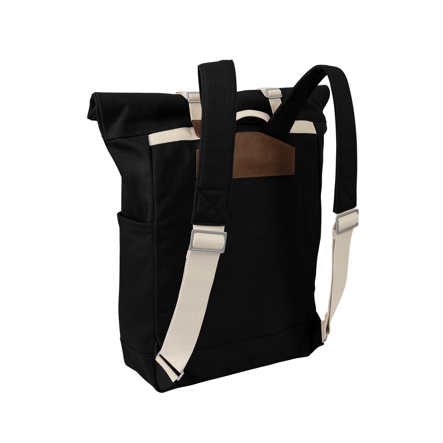 melawear ansvar black rucksack rolltop bag organic cotton fairtrade ethical sustainable  eco design