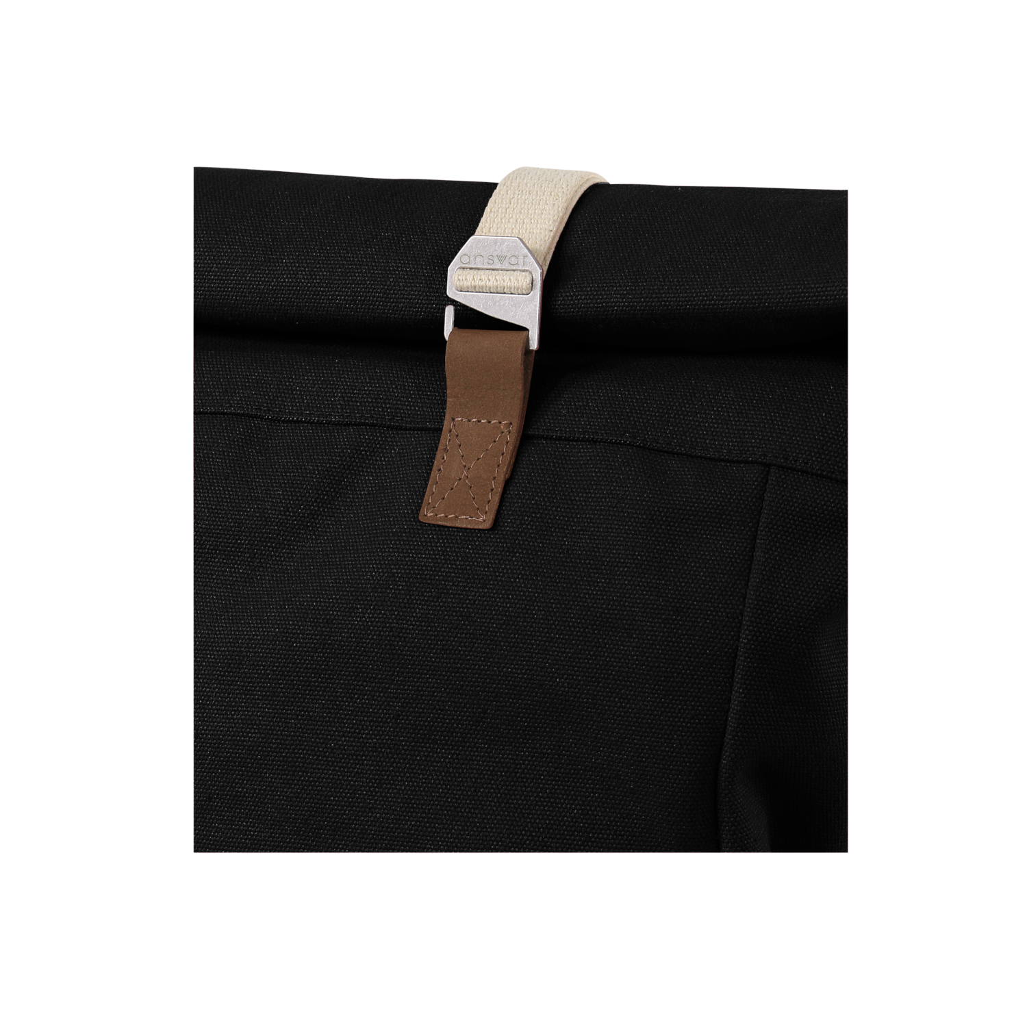 melawear ansvar black rucksack rolltop bag organic cotton fairtrade ethical sustainable  eco design