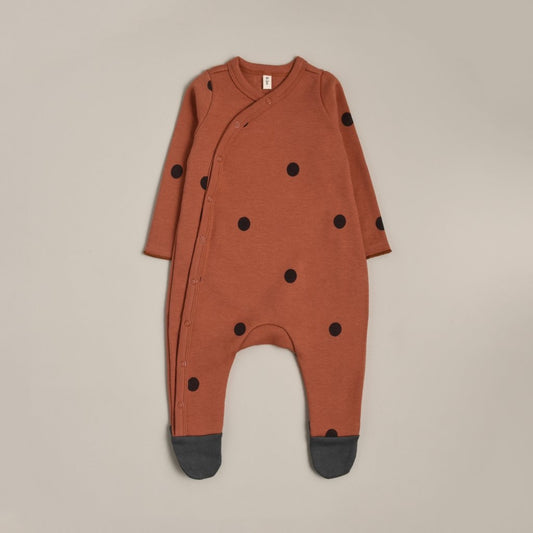 Organic Zoo - Earth Dots Suit with Contrast Feet