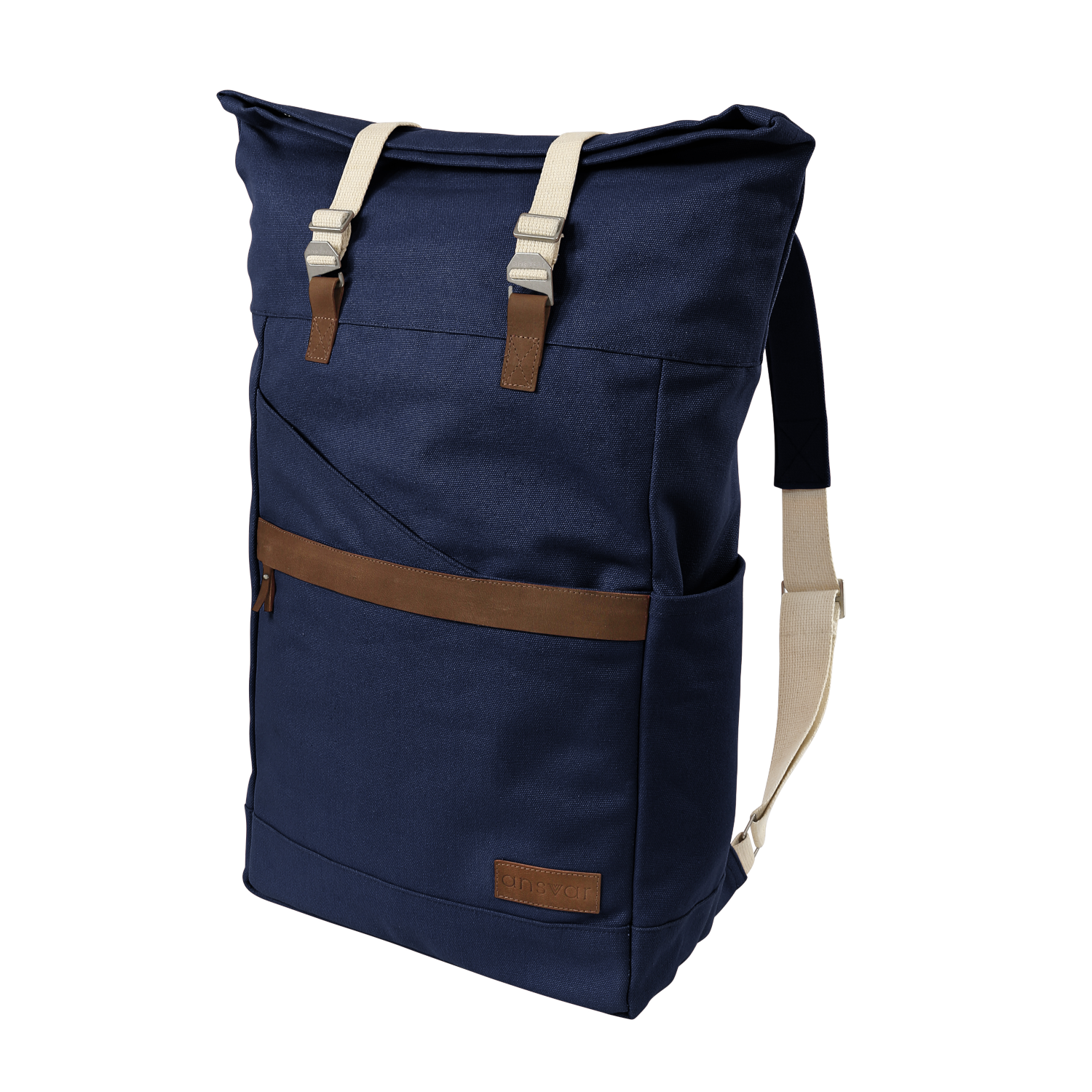 melawear ansvar black rucksack rolltop bag organic cotton fairtrade ethical sustainable  eco design