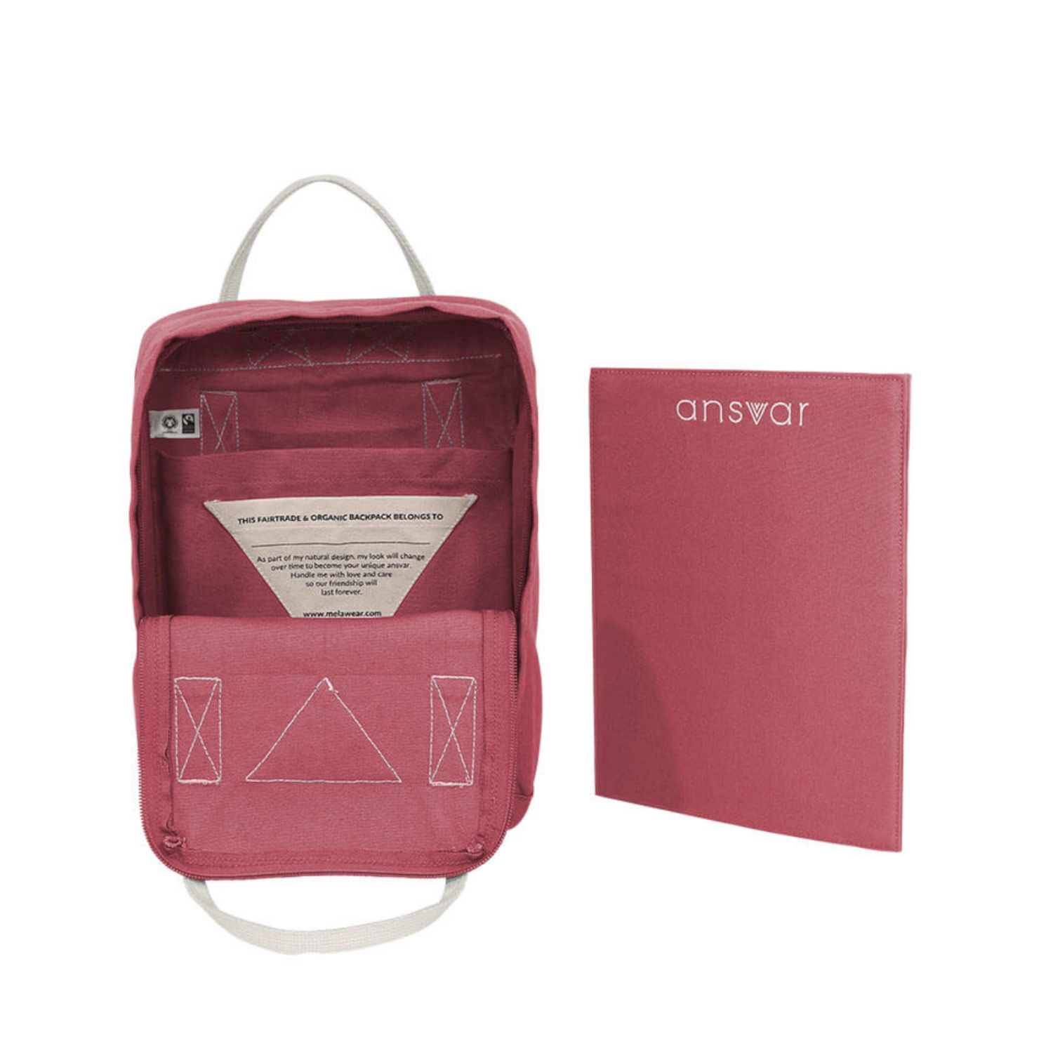 mini backpack, small backpack for women Melawear mini ansvar vintage red rucksack