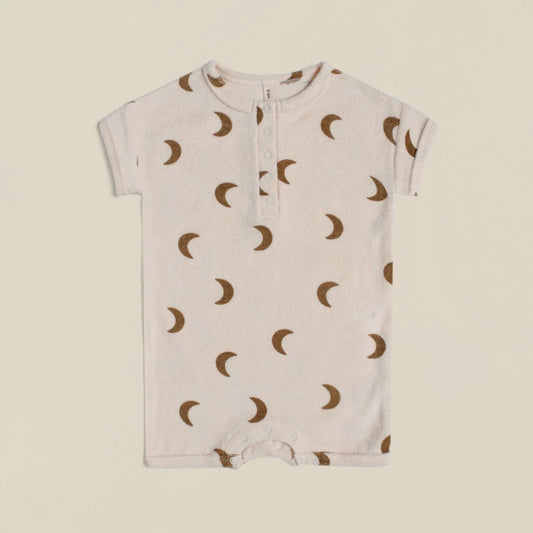Organic Zoo - Terry Beach Romper Gold Midnight Print