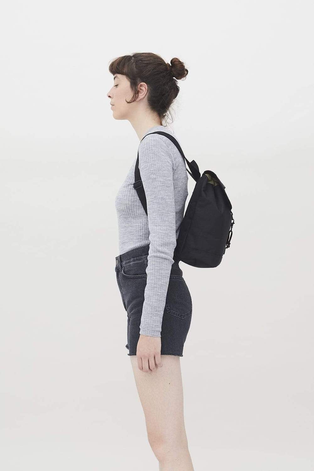 Lefrik Scout mini Backpack rucksack metal hook black